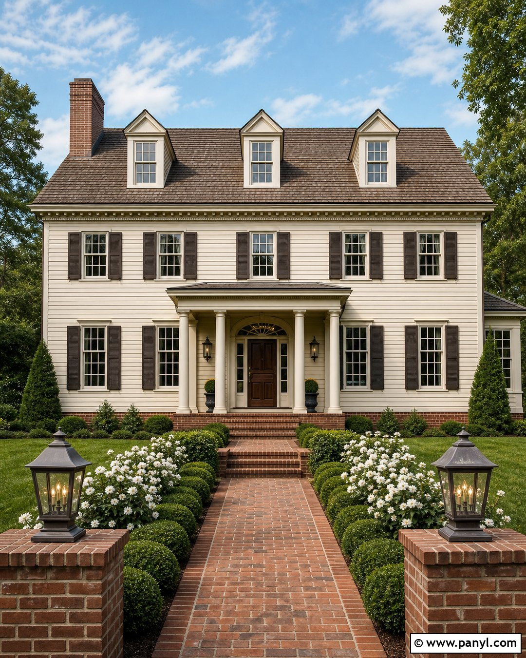 Cream Outside Wall Colour With Red Brick - 35 outside wall colour ideas