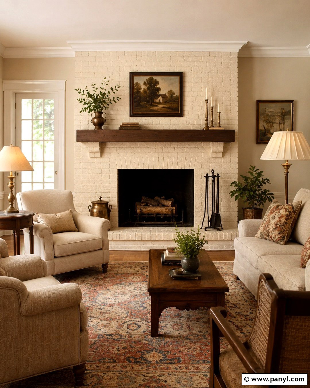 Cream Painted Brick Fireplace - 20 Fireplace Colors Painted Brick Ideas