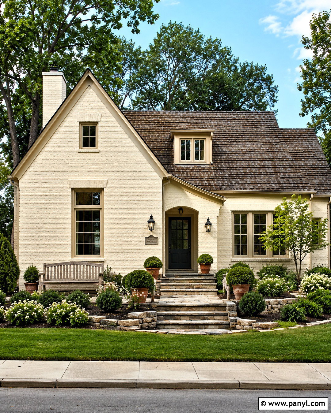 Cream Painted Brick Wall - 20 painted brick wall exterior ideas