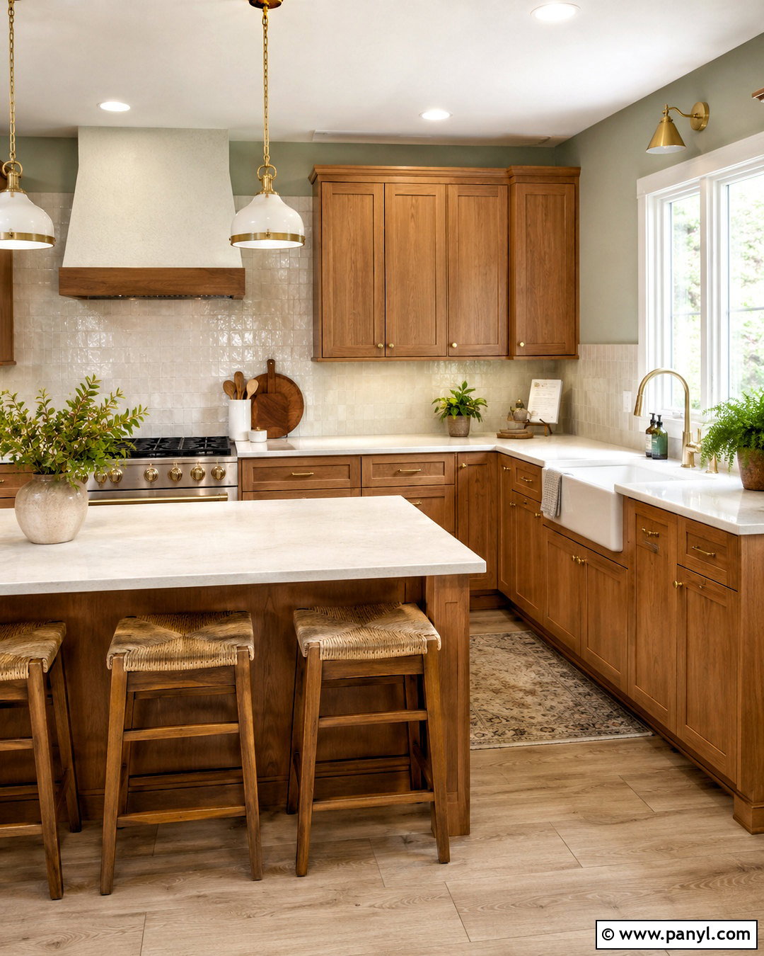 Cream Quartz Countertops With Honey Oak Cabinets - 20 countertops with honey oak cabinets
