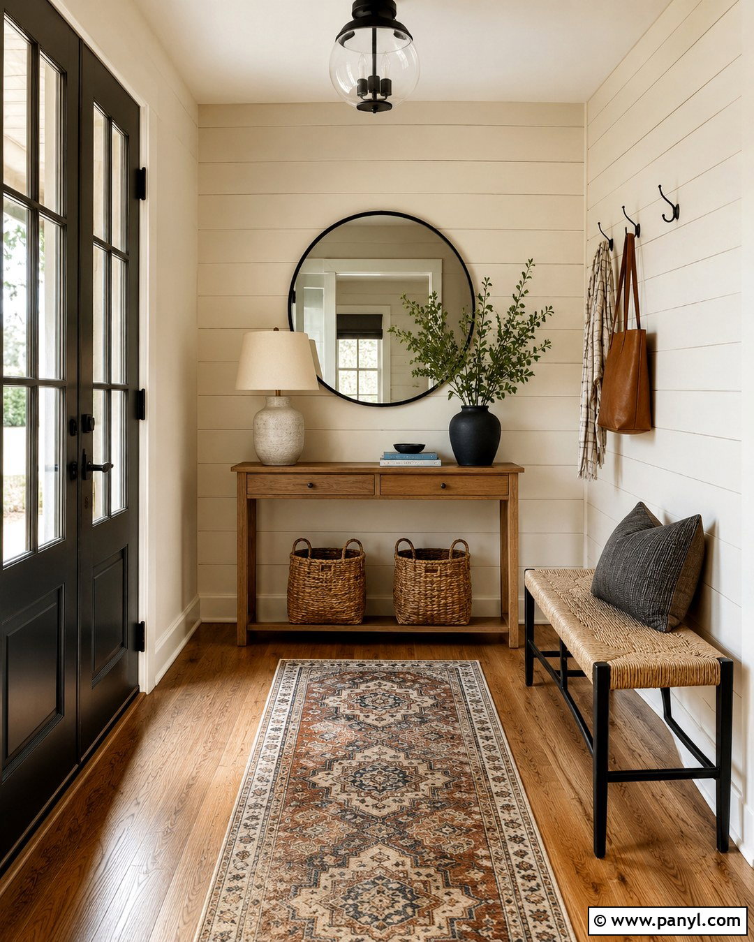 Cream Shiplap Entryway Wall - 20 Cream Feature Wall Ideas