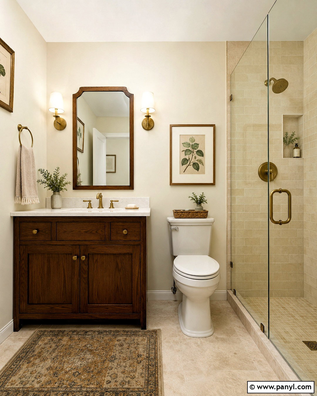 Cream Small Bathroom Walls - 35 small bathroom wall colors