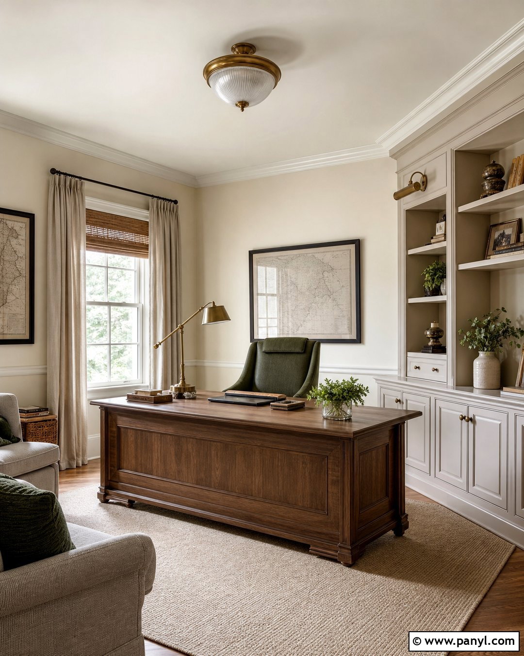 Cream Study Room - 20 Best Wall Color For Study Room Ideas