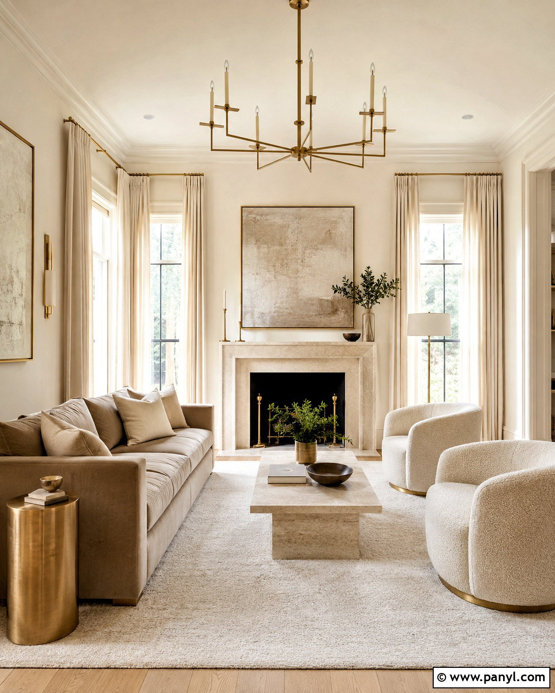 Cream Taupe and Brass Color Palette - 20 luxe color palette ideas