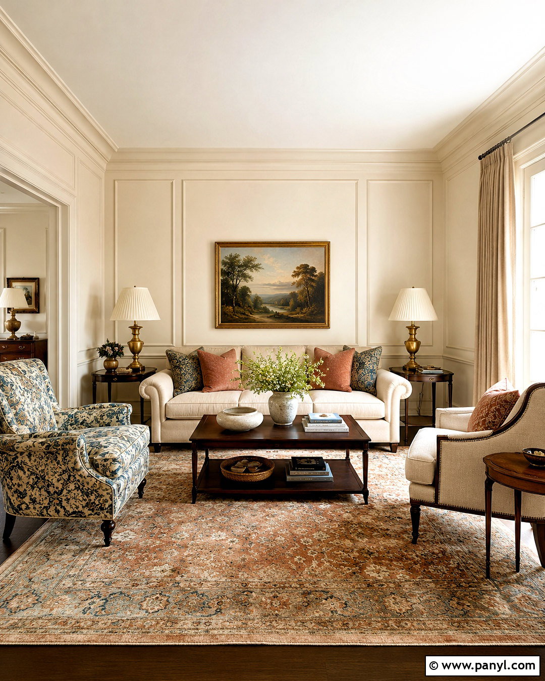 Cream Traditional Living Room Walls And Trim - 35 trim and walls same color ideas