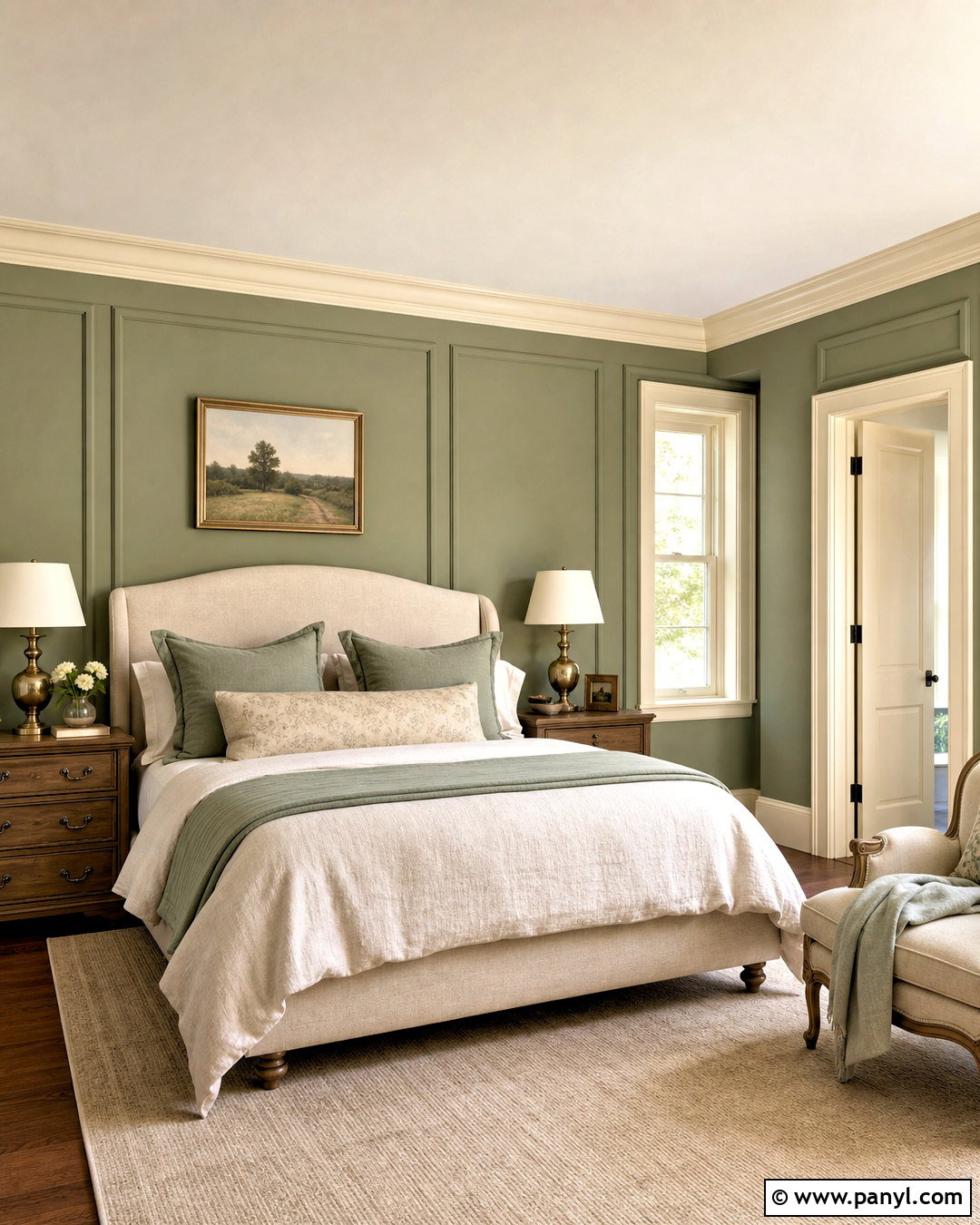 Cream Trim With Sage Green Walls - 20 trim paint color ideas