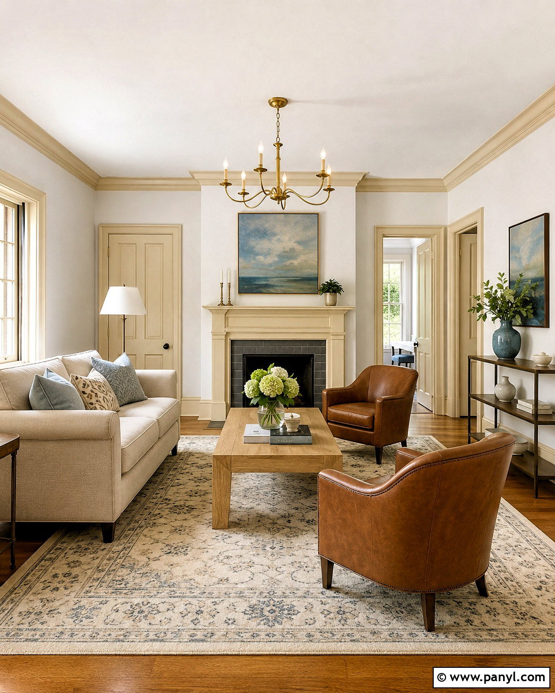 Cream Trim With White Walls - 20 non white trim interior ideas