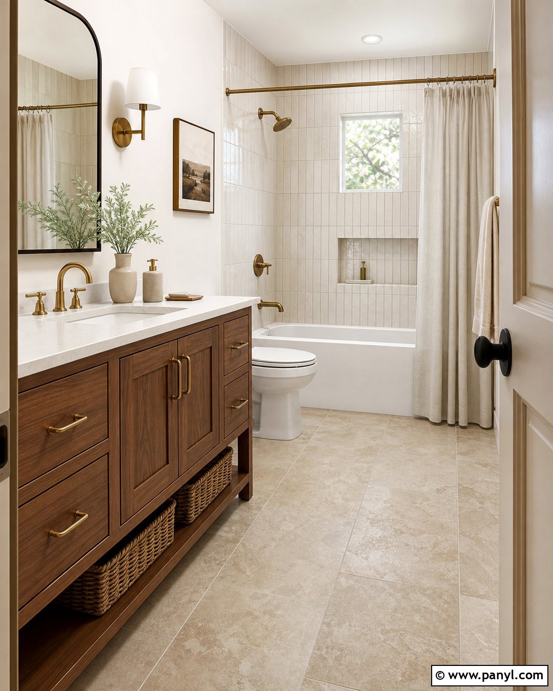 Cream Wall Tiles With Beige Floor Tiles - 25 Wall And Floor Tiles Color Combination Ideas