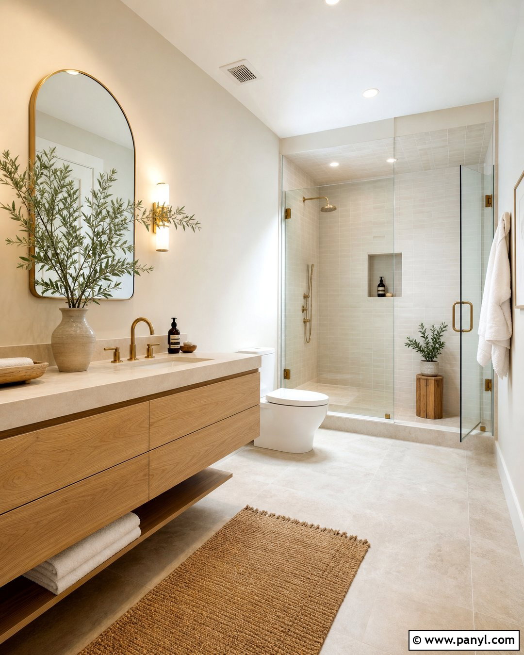 Cream Walls And Ceiling In A Spa Bathroom - 20 Cream Walls And Ceiling Ideas