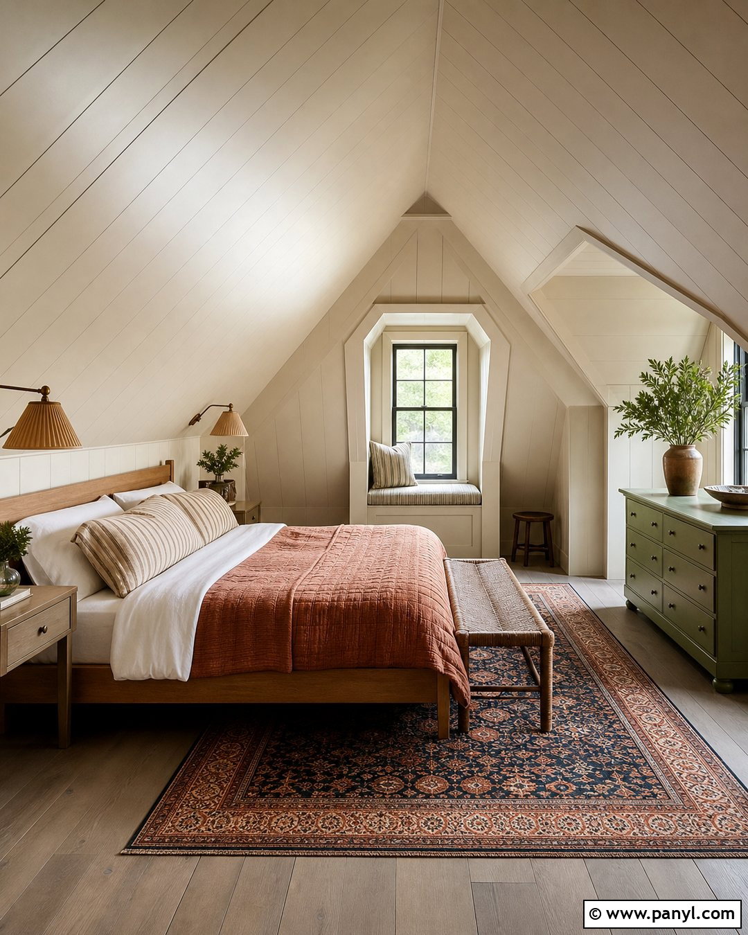 Cream Walls And Ceiling In An Attic Bedroom - 20 Cream Walls And Ceiling Ideas