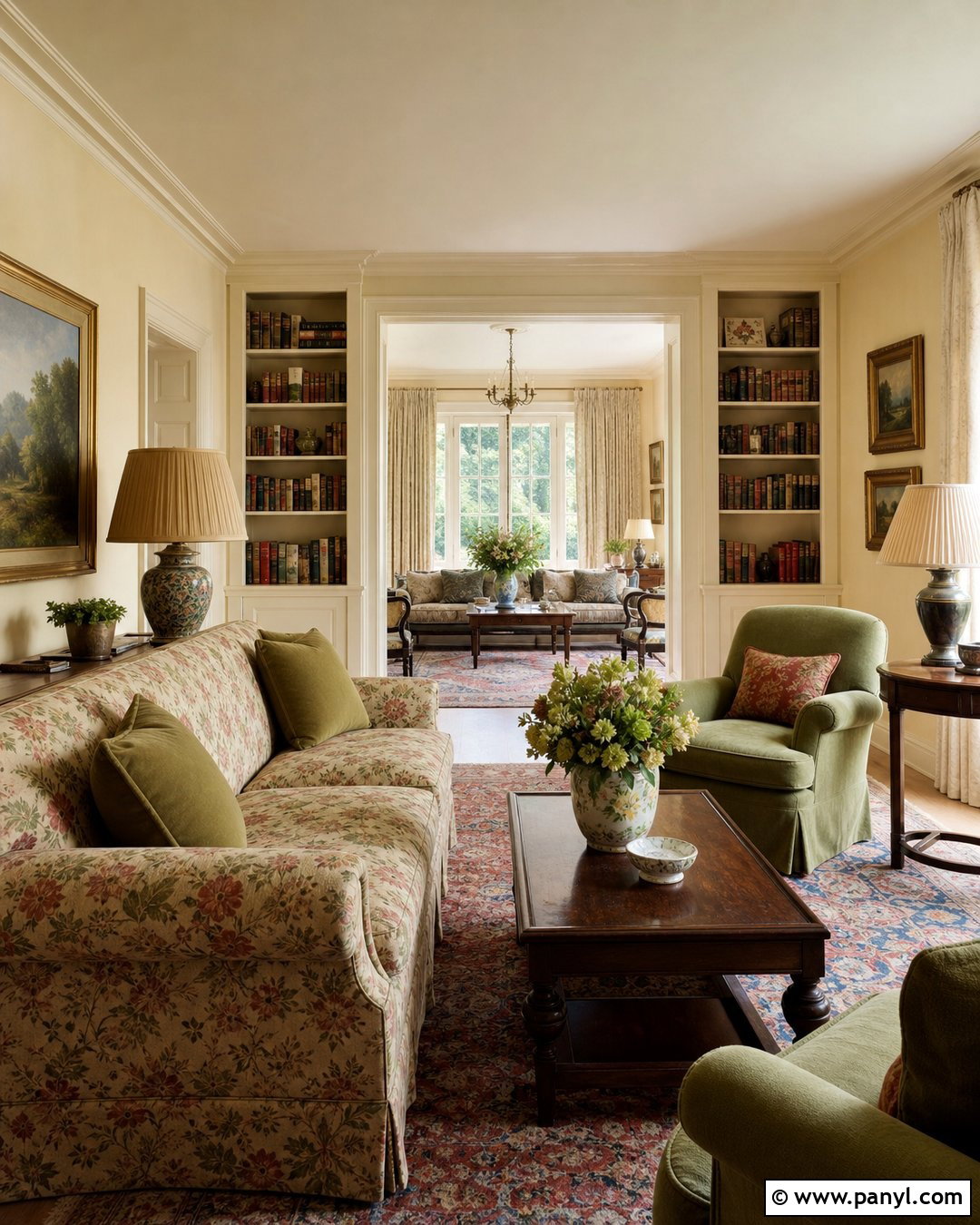 Cream Walls And Ceiling In An English Country Sitting Room - 20 Cream Walls And Ceiling Ideas