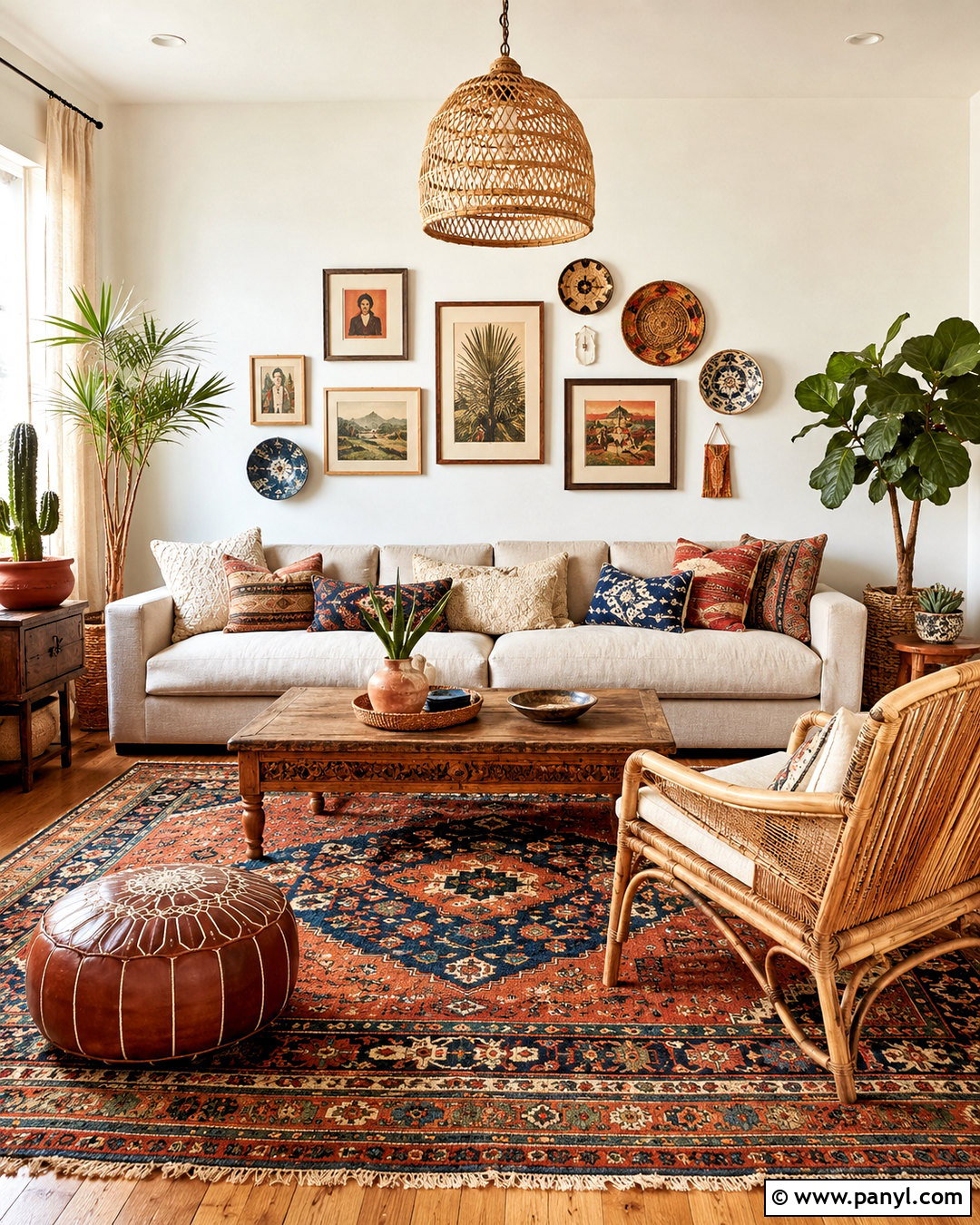 Cream Walls Boho Living Room - 20 cream walls living room ideas