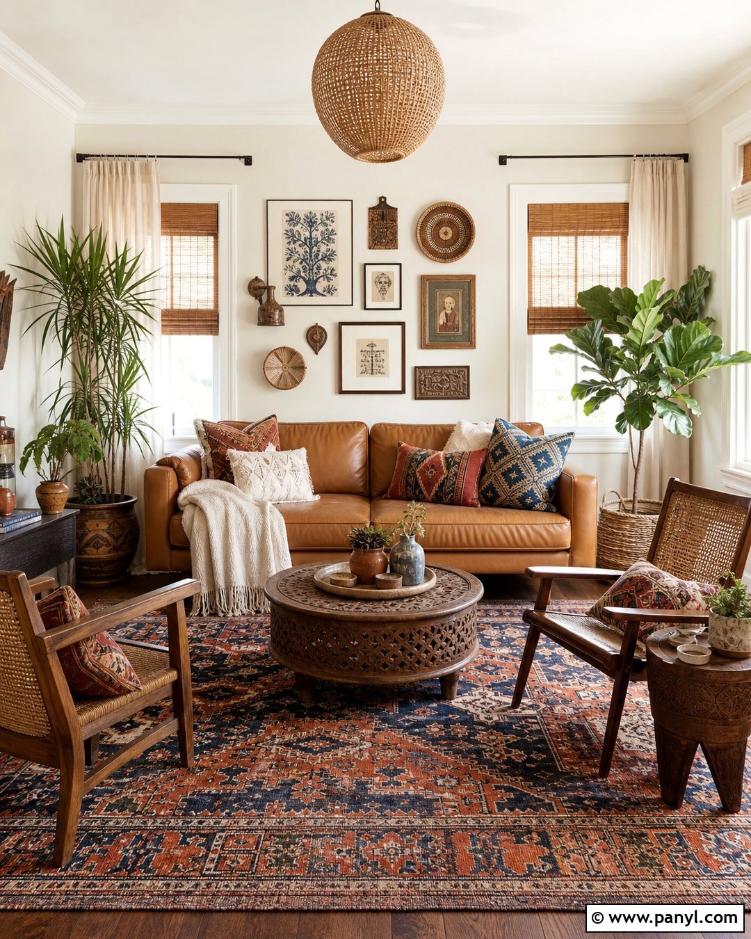 Cream Walls Boho Living Room - 30 Cream Walls With White Trim Ideas