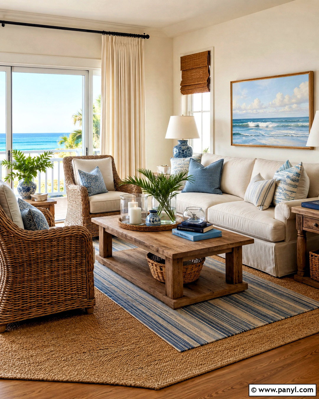 Cream Walls Coastal Living Room - 20 cream walls living room ideas