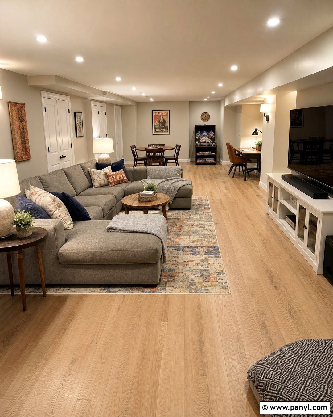 Cream Walls Finished Basement - 30 Cream Walls With White Trim Ideas