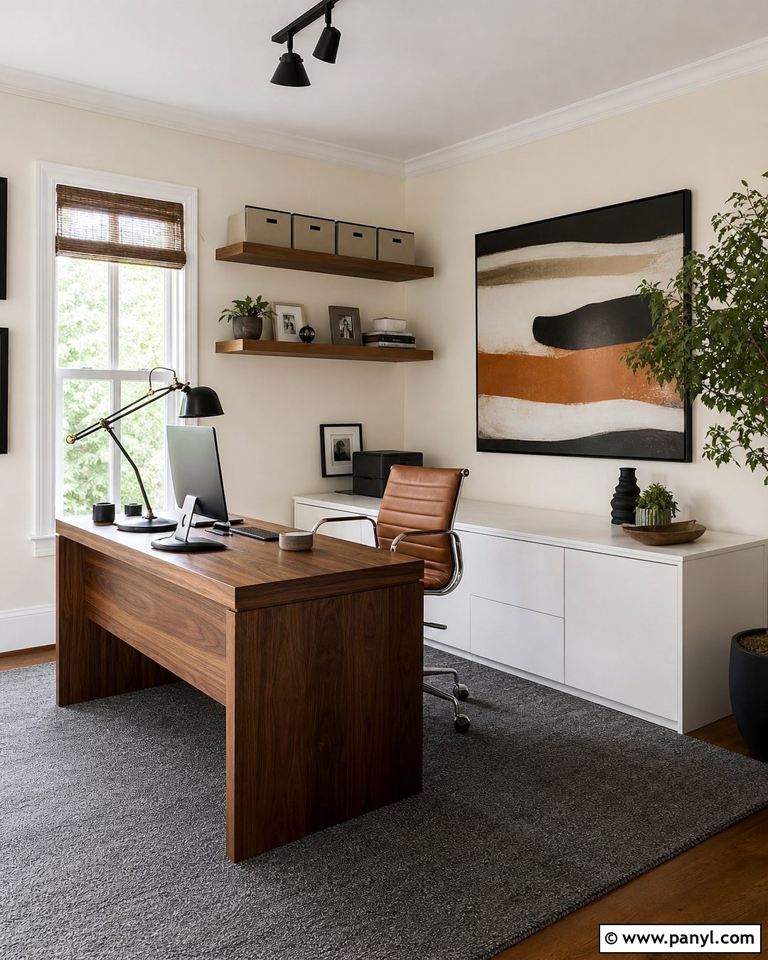 Cream Walls Home Office - 30 Cream Walls With White Trim Ideas