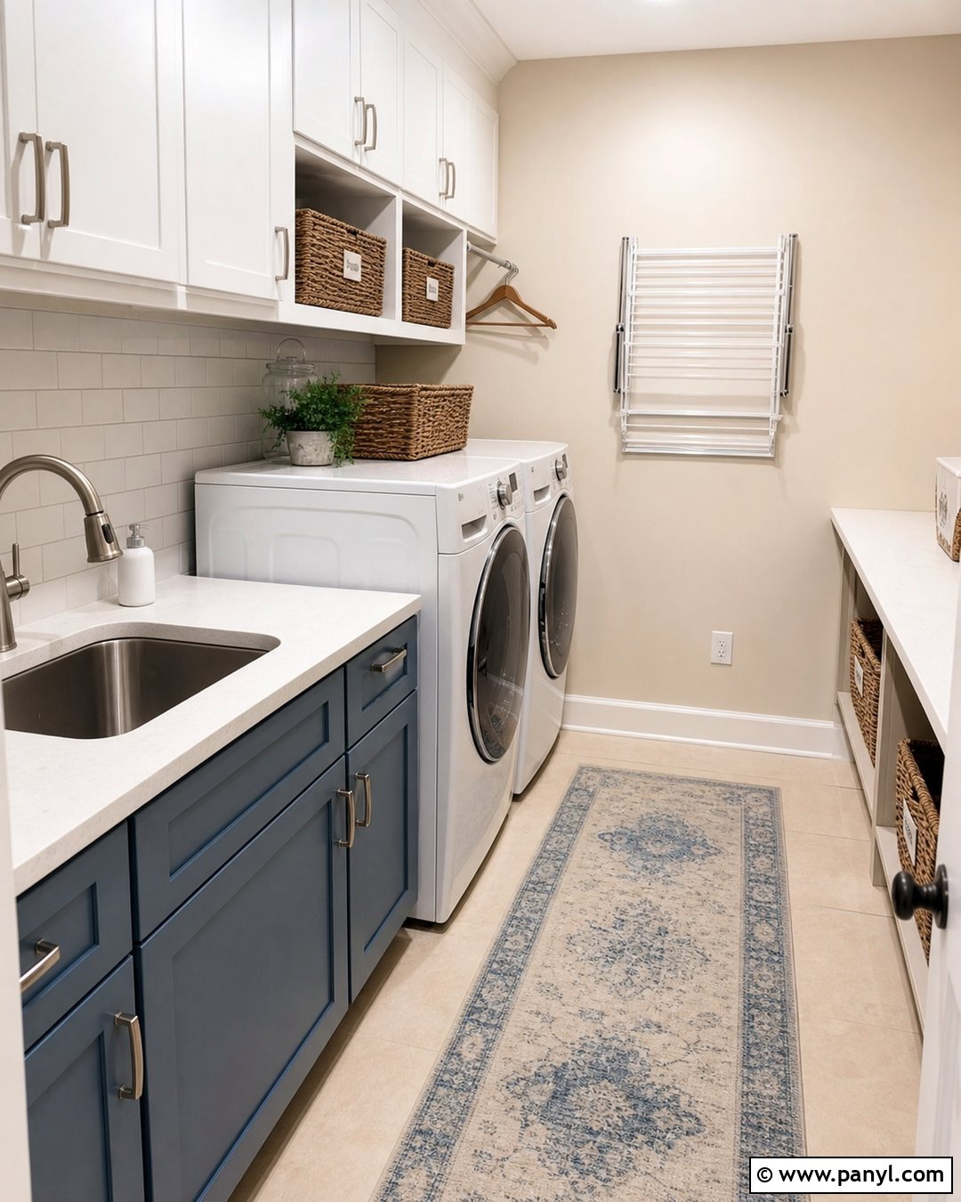Cream Walls Laundry Room - 30 Cream Walls With White Trim Ideas