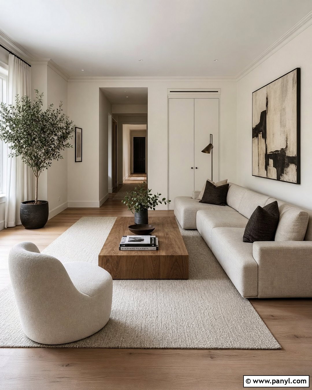 Cream Walls Minimalist Interior - 30 Cream Walls With White Trim Ideas