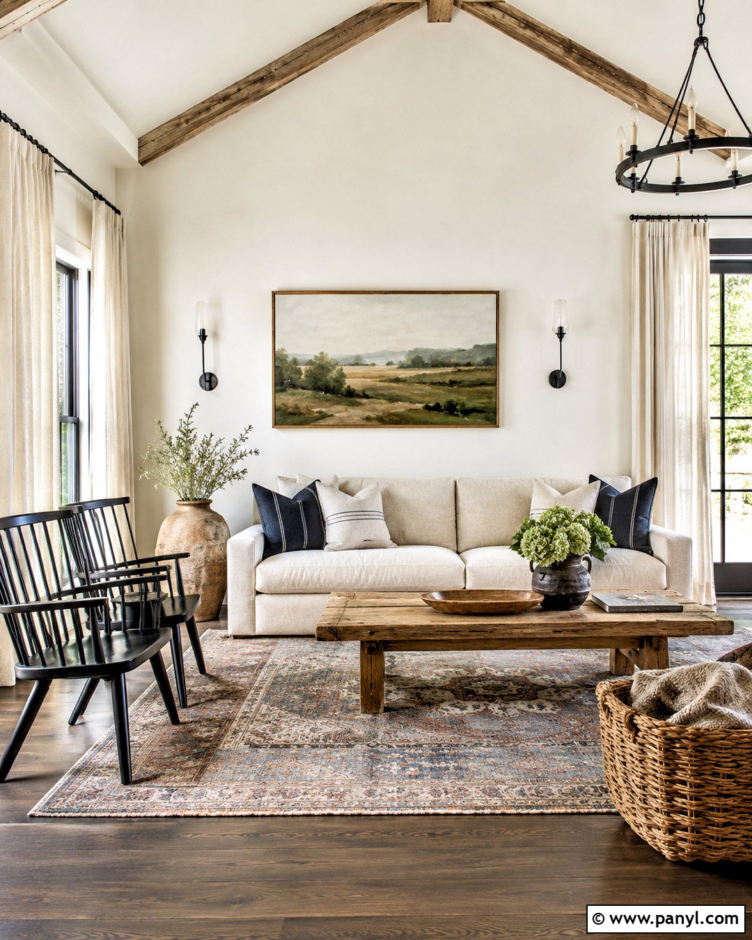 Cream Walls Modern Farmhouse Living Room - 20 cream walls living room ideas
