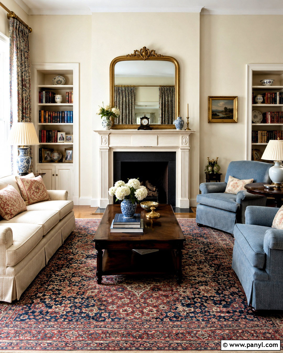 Cream Walls Traditional Fireplace Living Room - 20 cream walls living room ideas