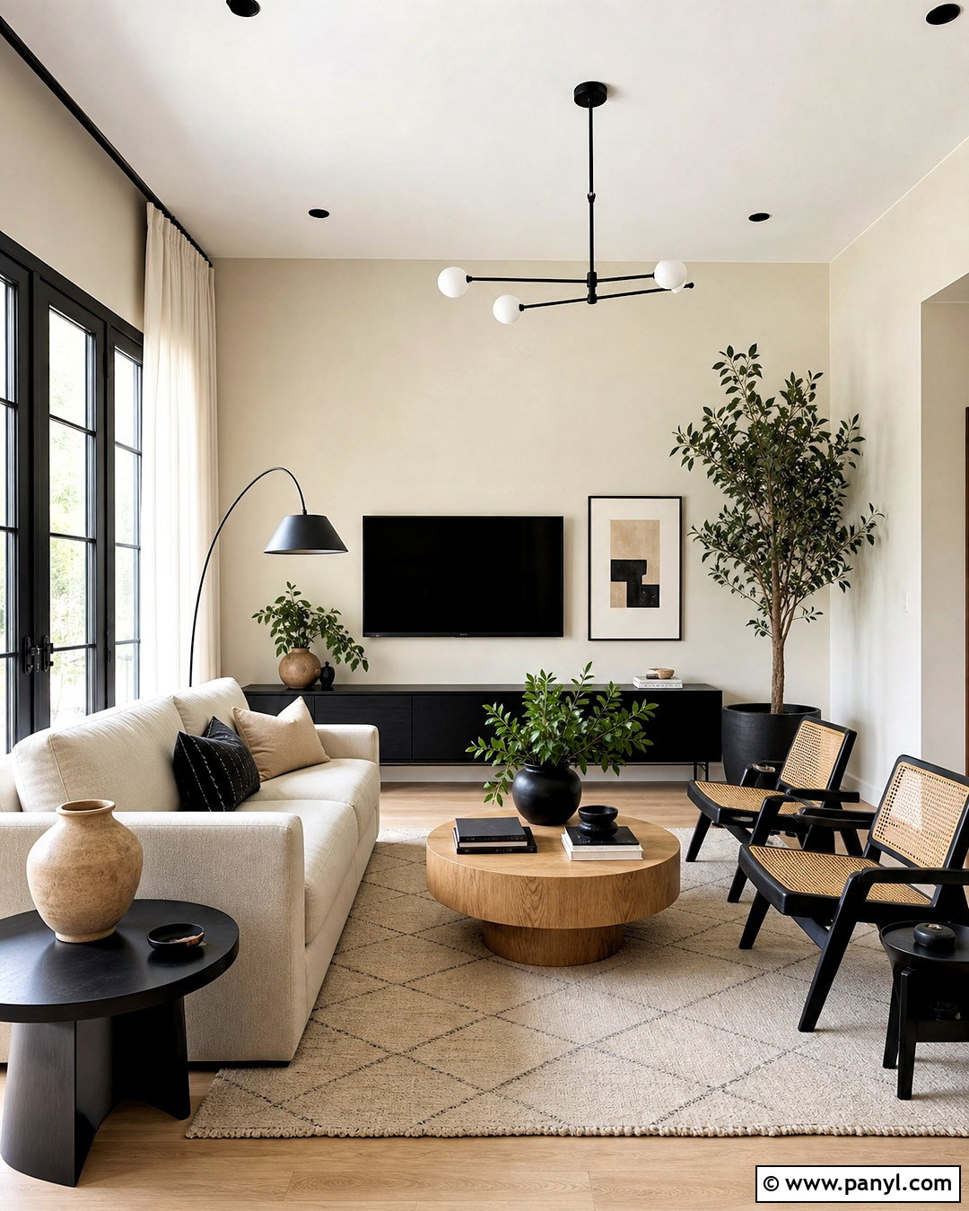 Cream Walls With Black Accents - 20 cream colored walls