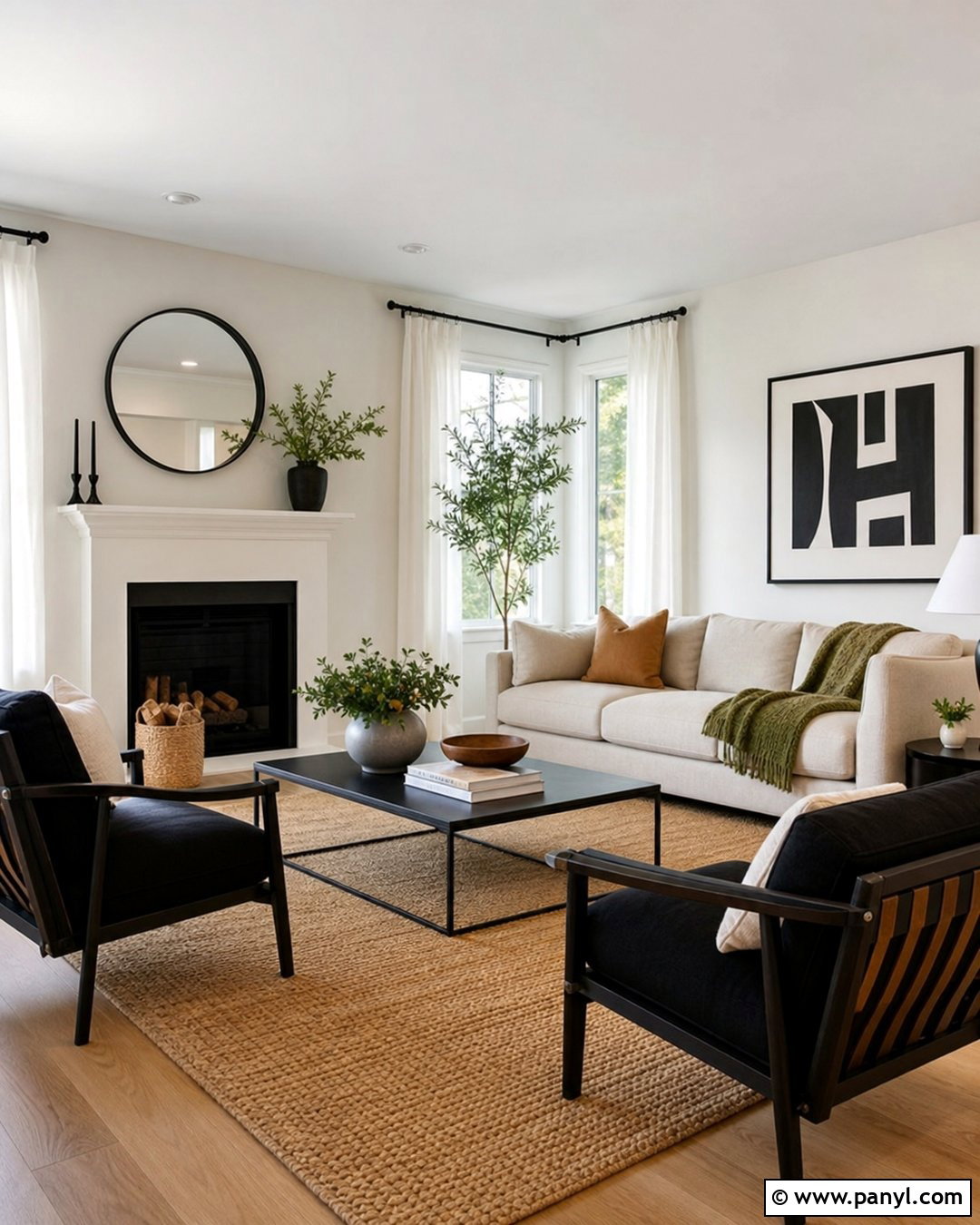 Cream Walls With Black Accents - 20 Cream Wall White Trim Ideas