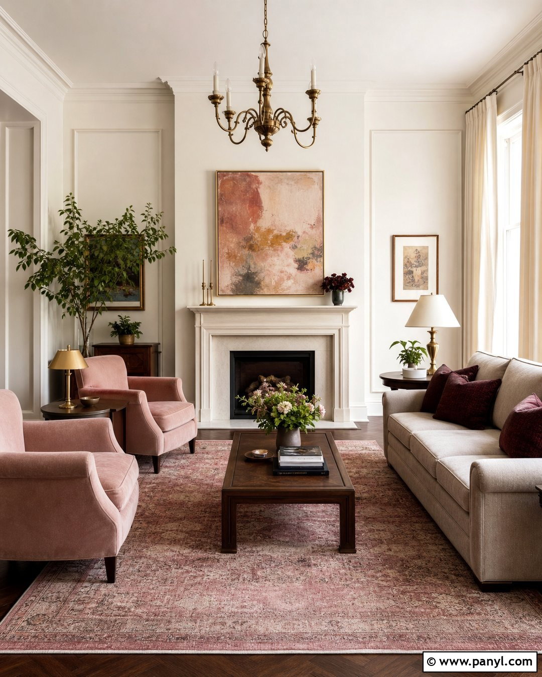 Cream Walls With Blush Pink Decor - 25 Creamy Walls