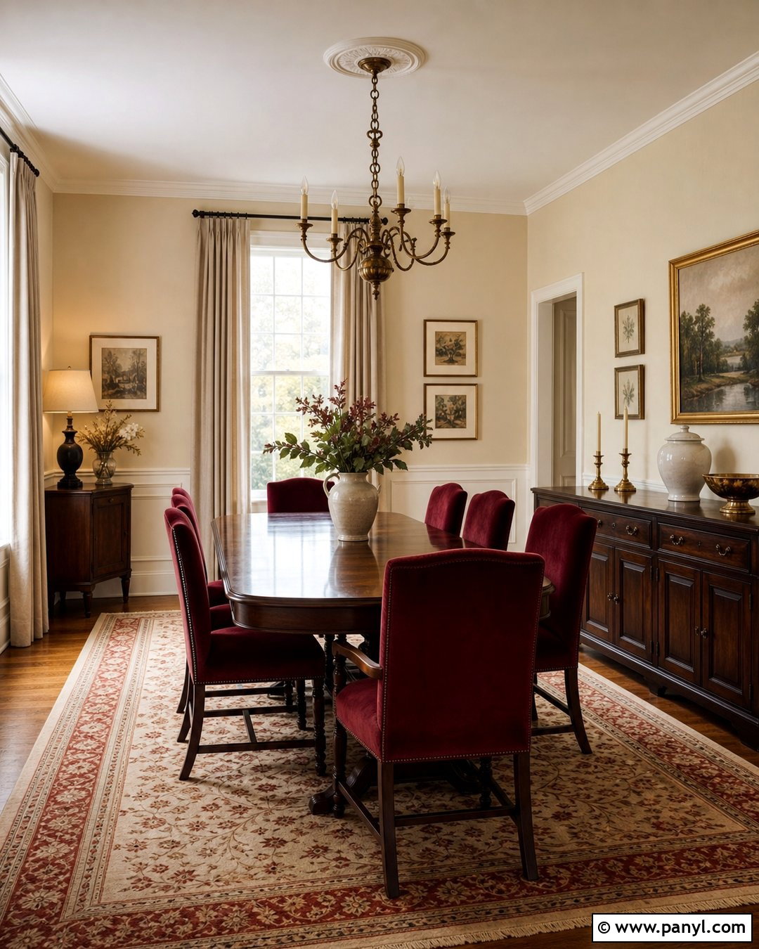Cream Walls With Burgundy - 30 Cream Color Walls