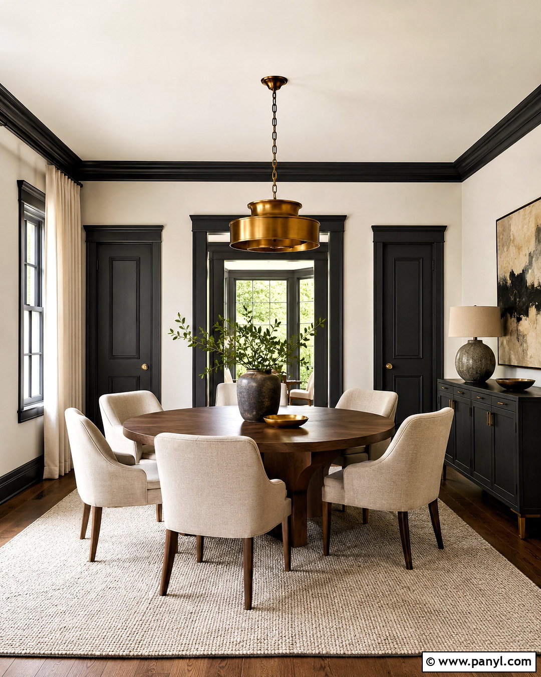 Cream Walls With Charcoal Gray Trim - 40 light walls darker trim ideas