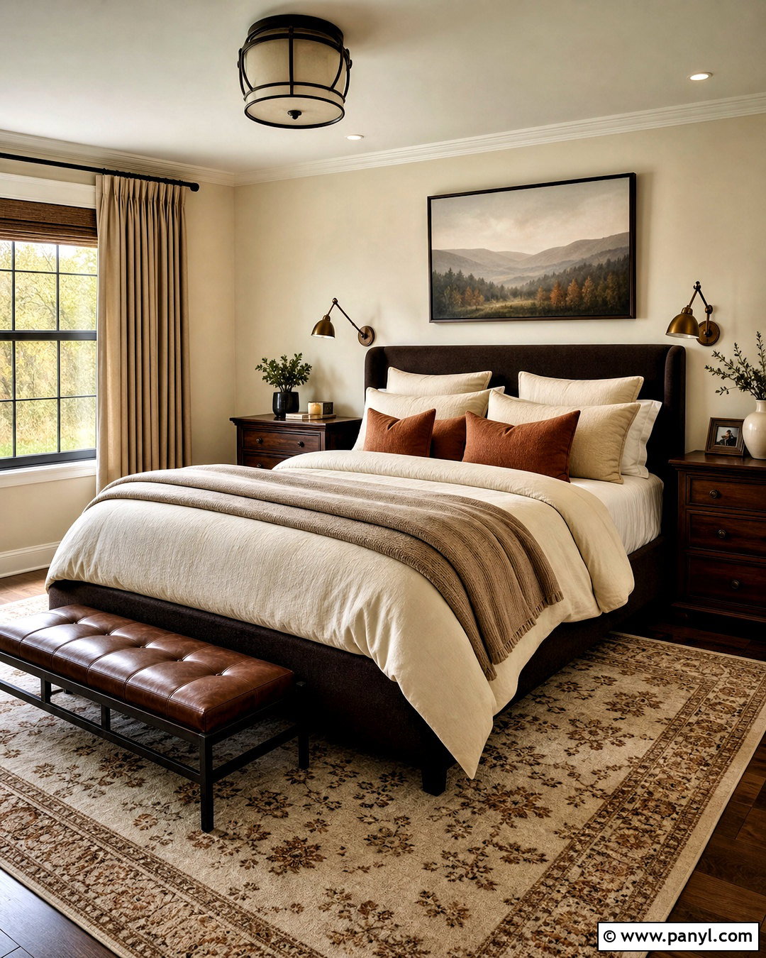Cream Walls With Chocolate Brown - 20 cream colored walls