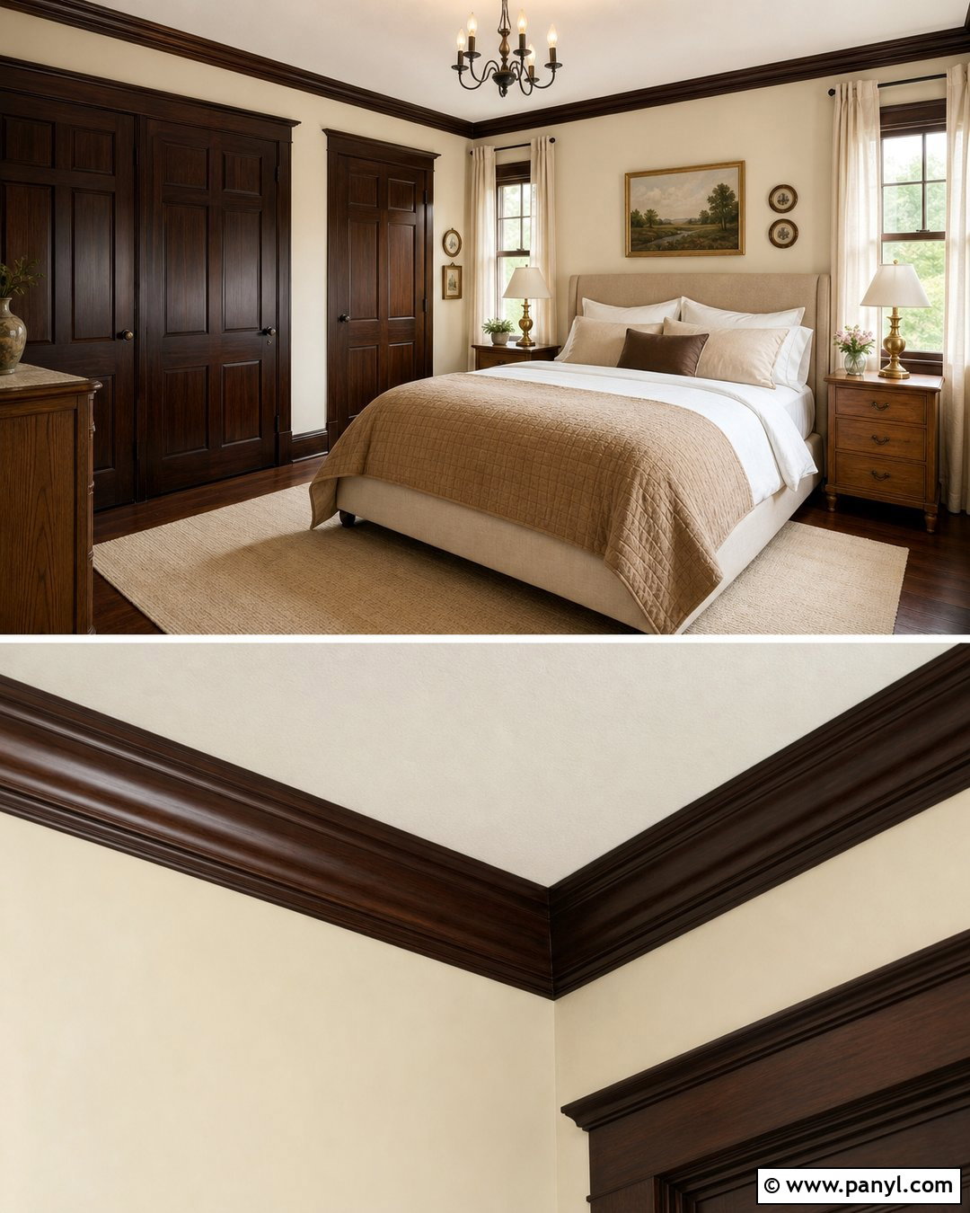 Cream Walls With Chocolate Brown Trim - 20 Light Walls Colored Trim Ideas