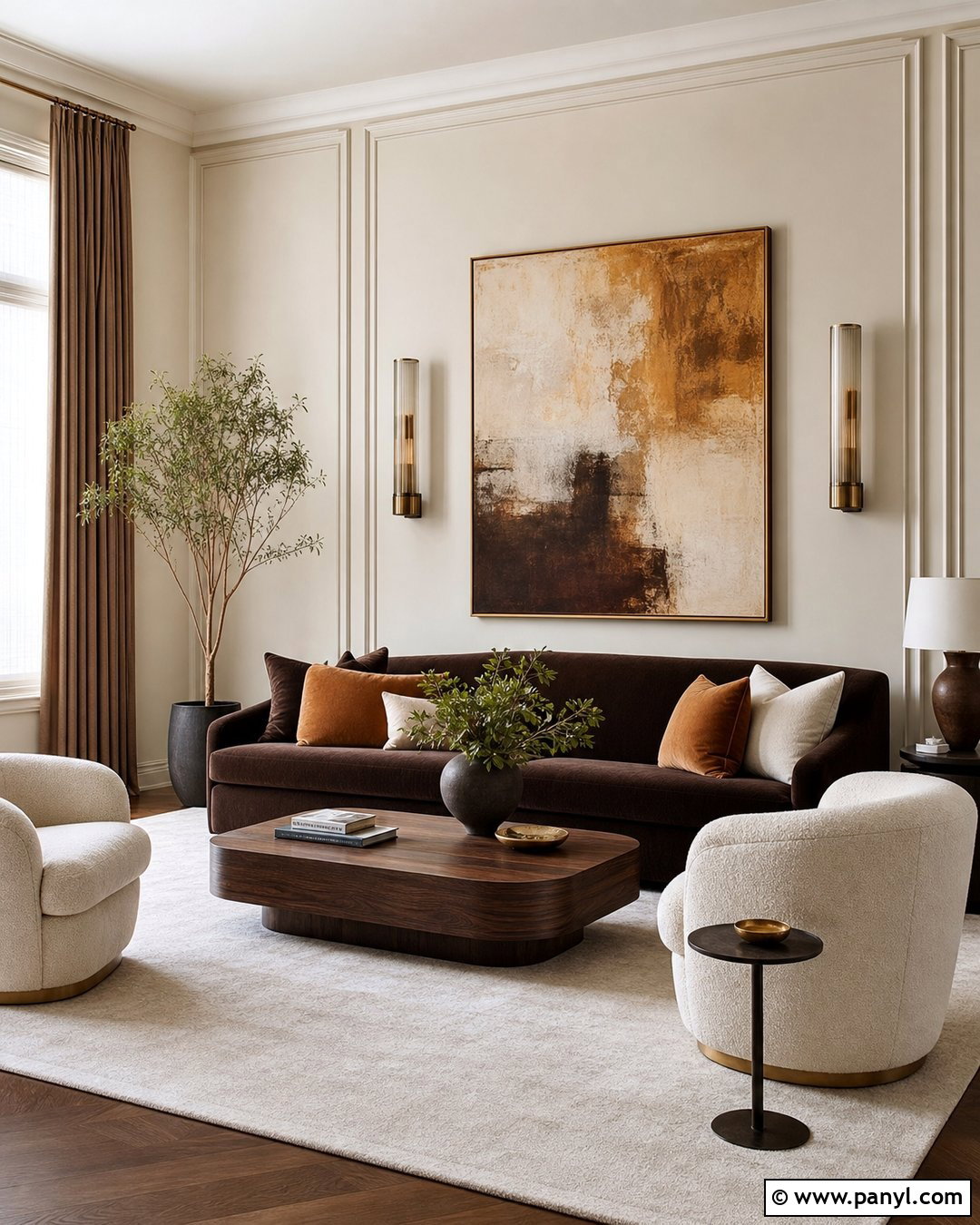 Cream Walls With Chocolate Brown - 30 Cream Color Walls