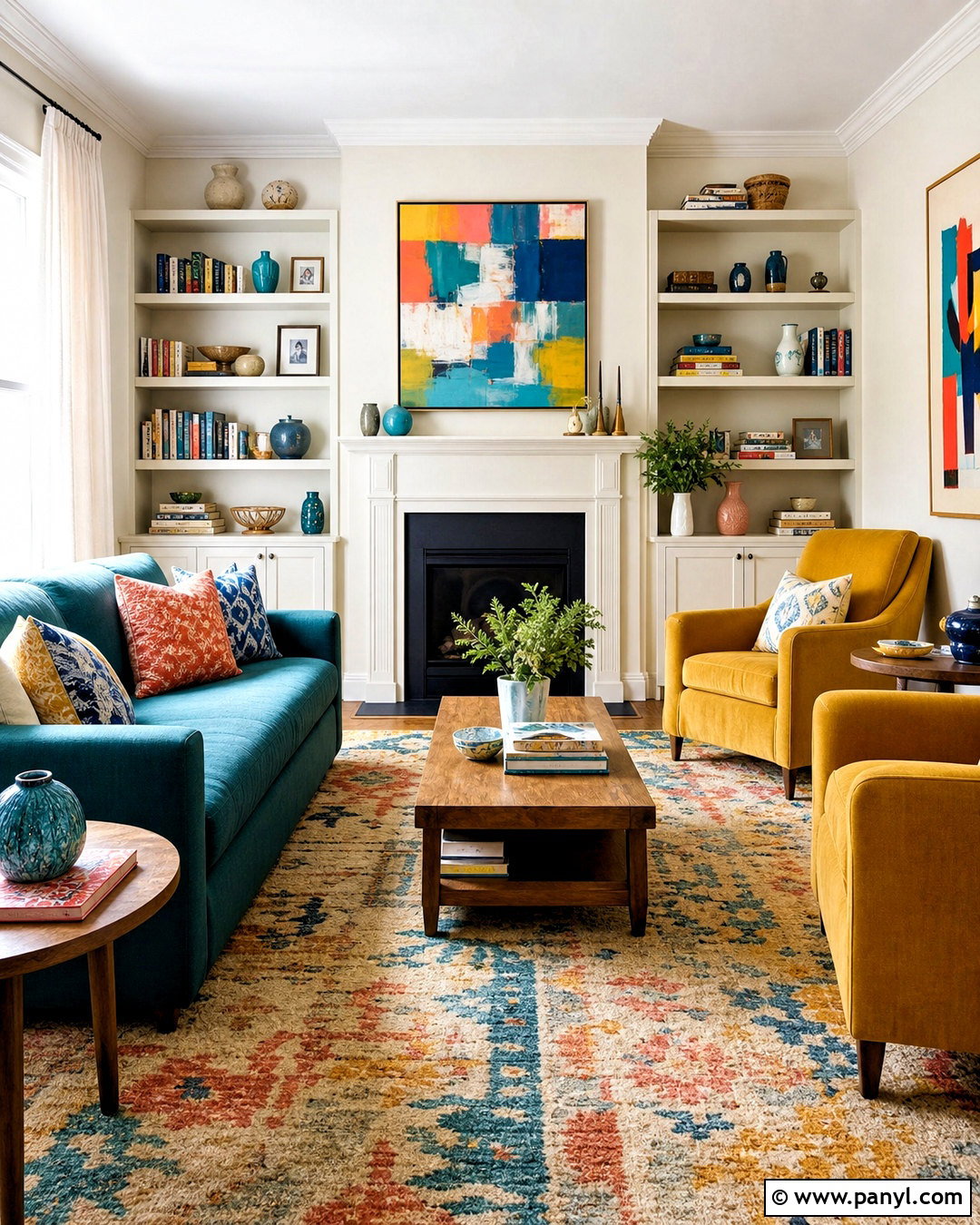 Cream Walls With Colorful Decor - 20 cream colored walls