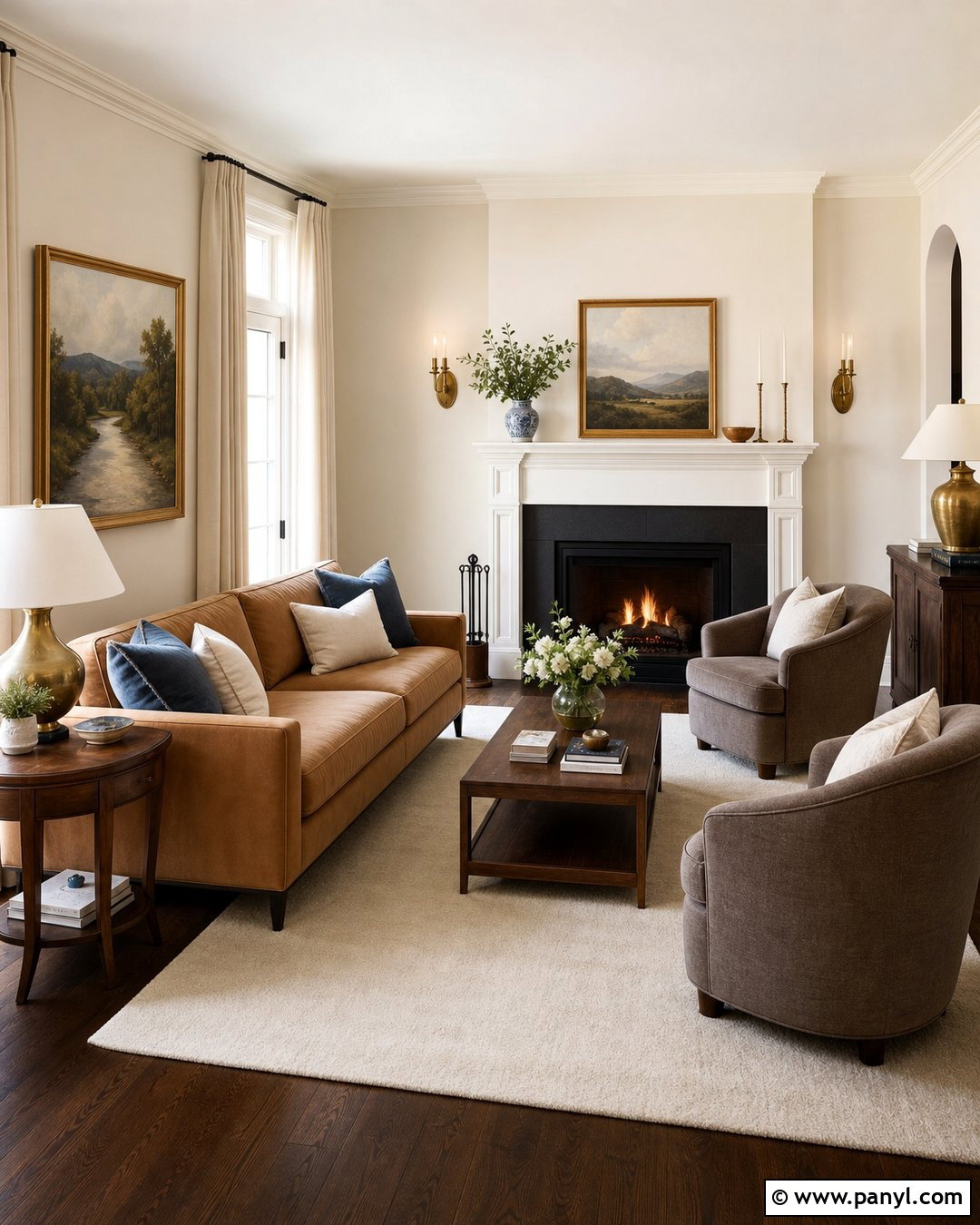 Cream Walls With Dark Walnut Floors - 25 Wall Floor Color Combination Ideas
