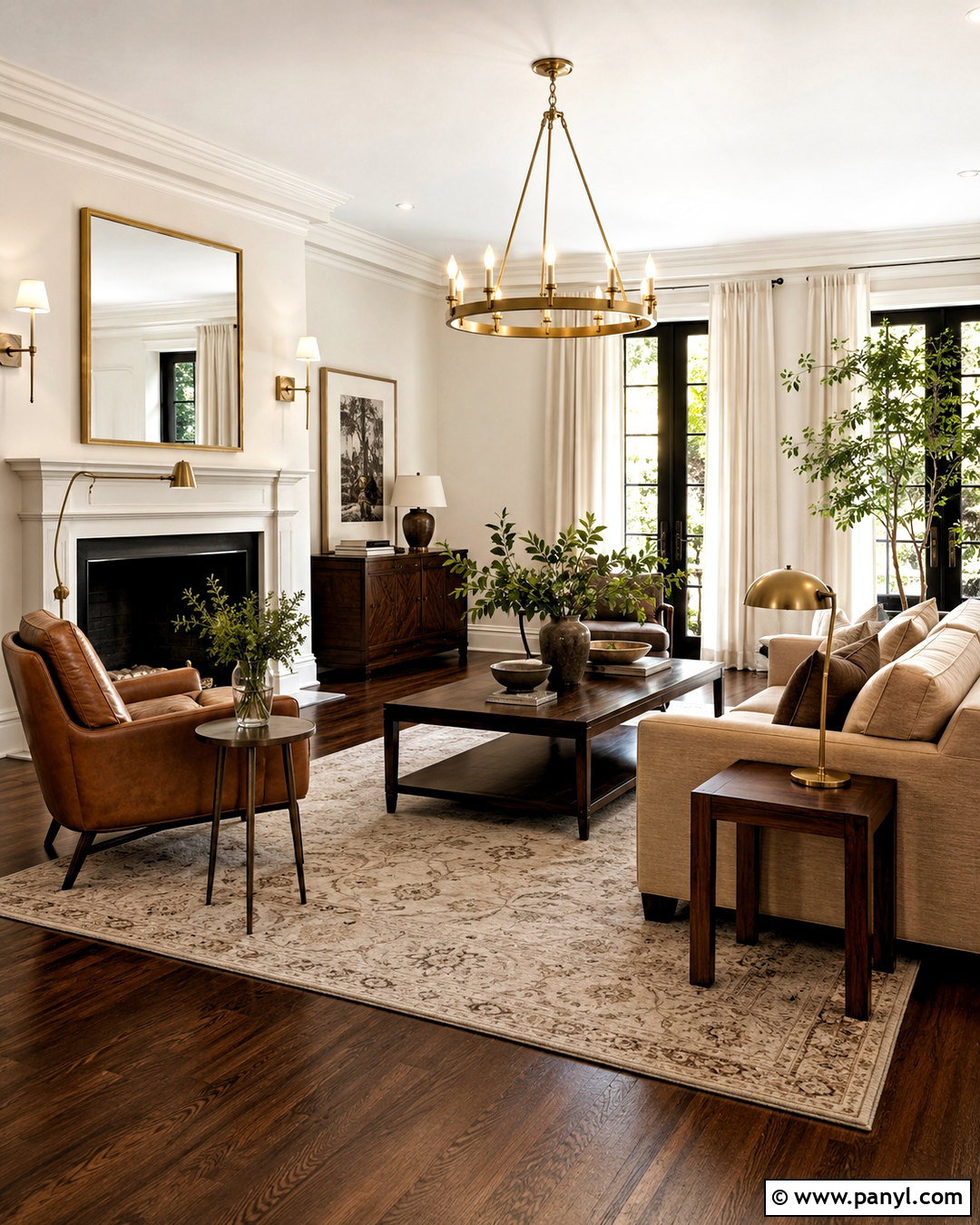 Cream Walls With Dark Walnut Floors - 20 Wood Floor Wall Color Ideas