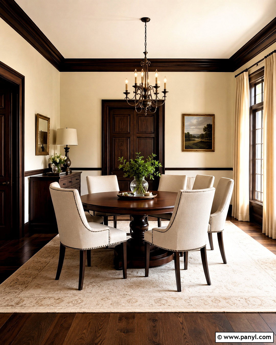 Cream Walls With Espresso Wood Trim - 40 light walls darker trim ideas