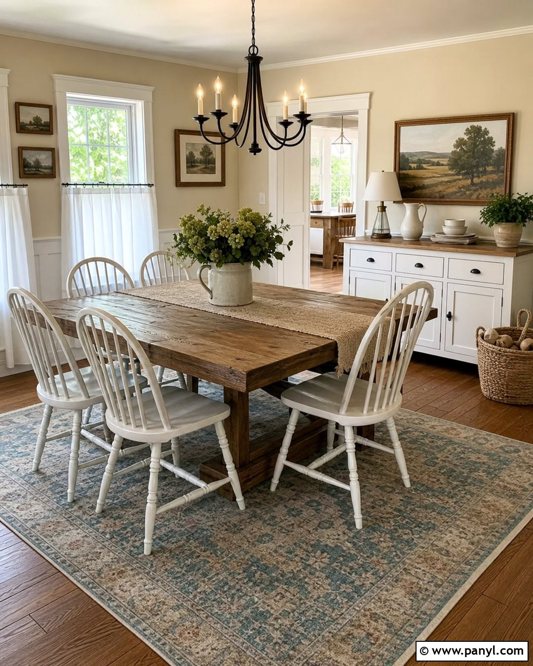 Cream Walls With Farmhouse Decor - 20 Cream Wall White Trim Ideas