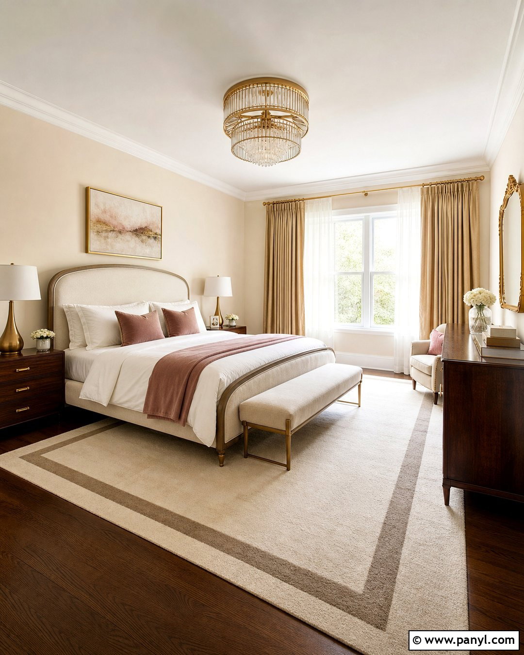 Cream Walls With Gold Accents - 35 Creme Walls