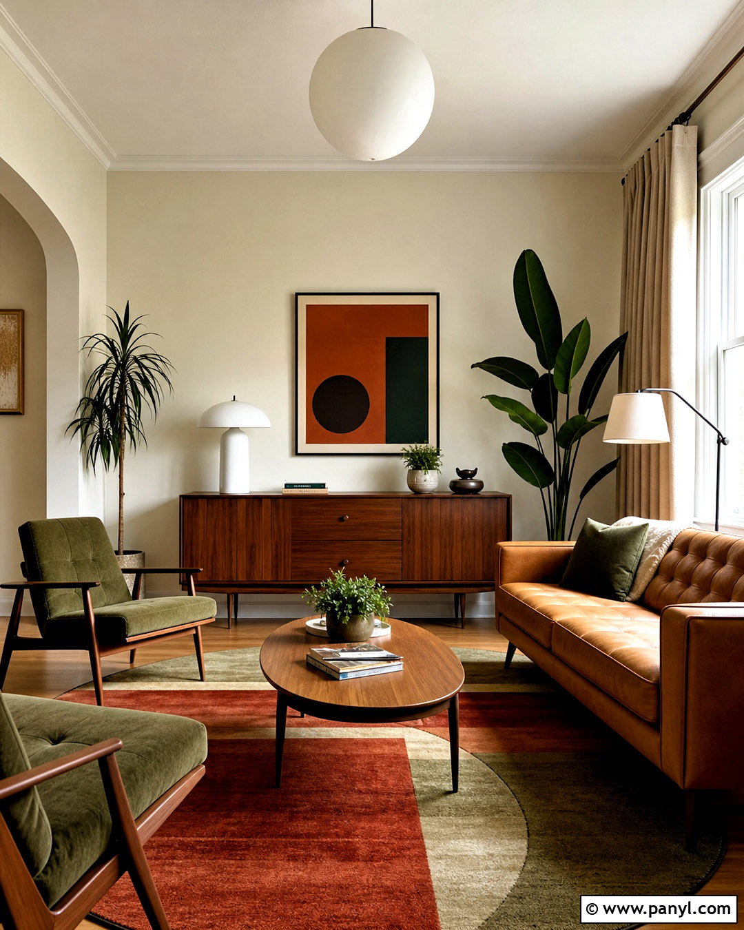 Cream Walls With Midcentury Furniture - 20 cream wall paint ideas