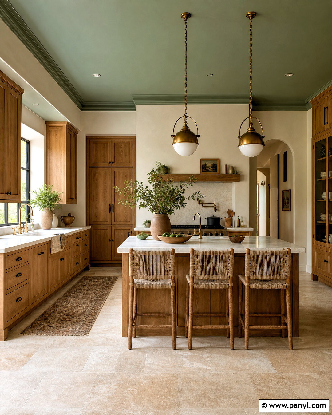 Cream Walls With Muted Green Ceiling - 20 wall and ceiling color combinations