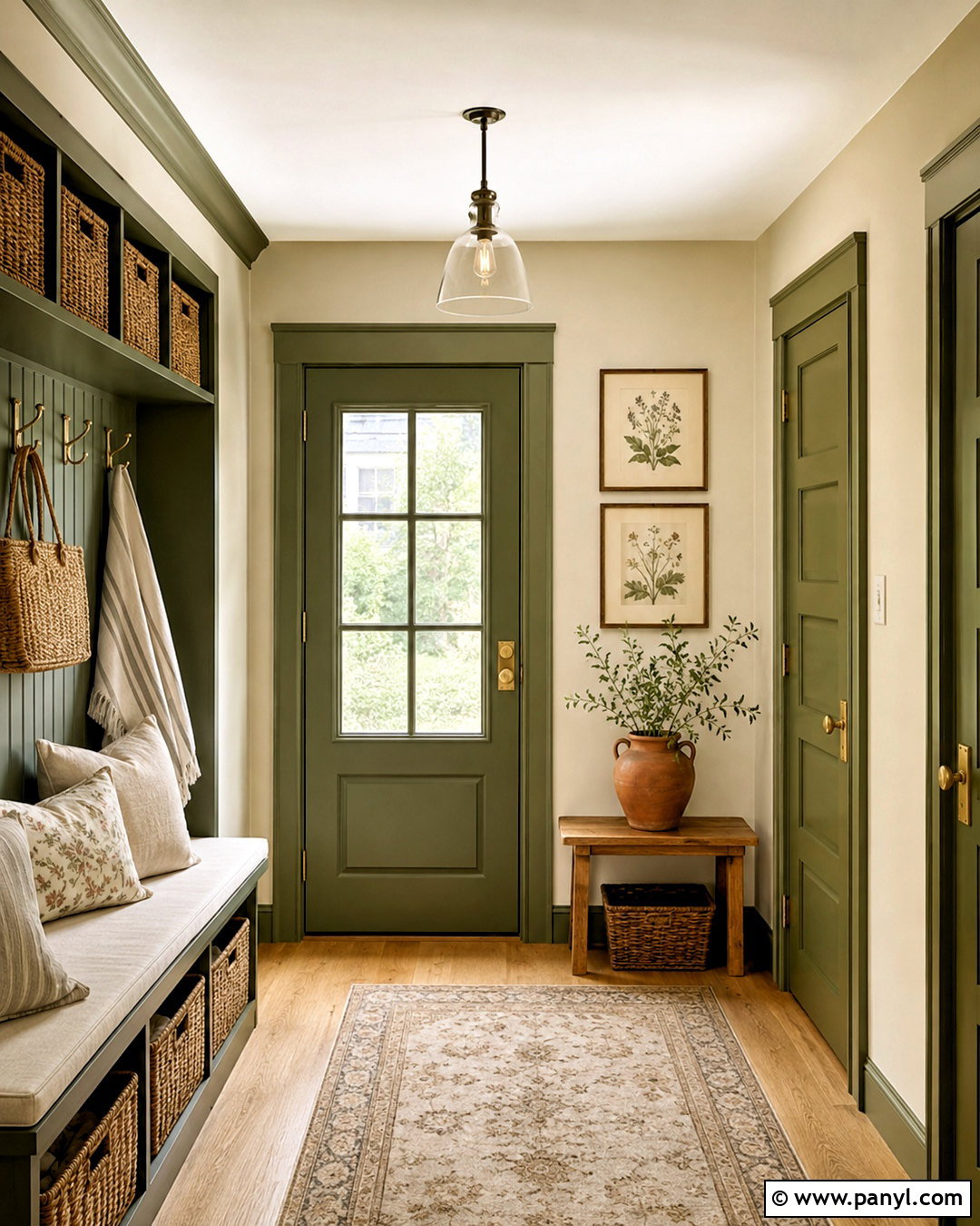 Cream Walls With Olive Green Doors - 35 Wall And Door Color Combination Ideas