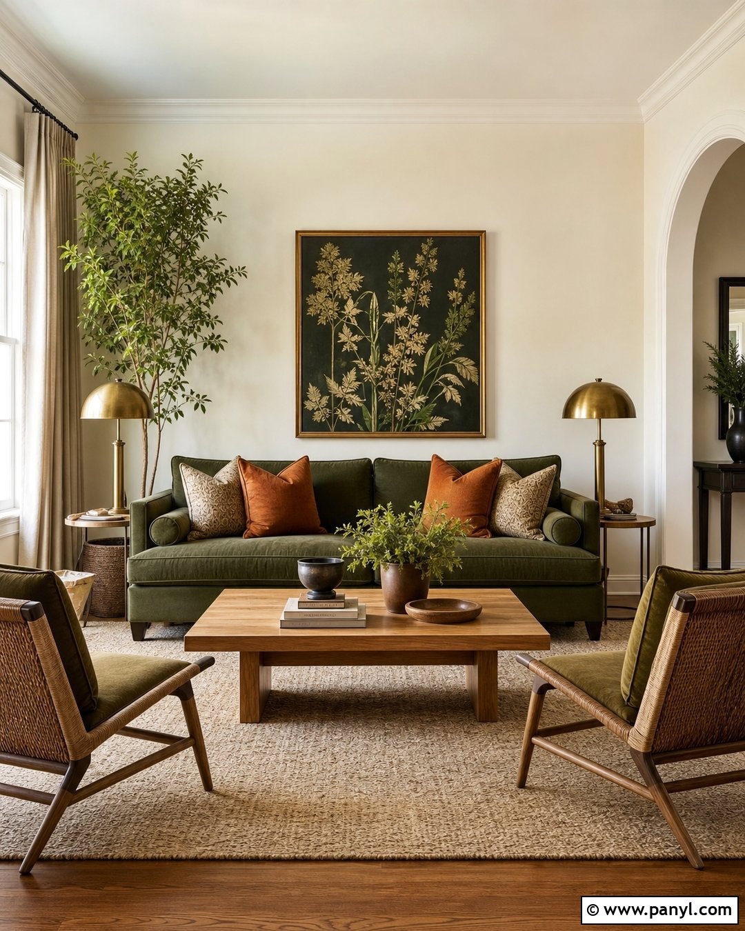 Cream Walls With Olive Green Furniture - 25 Creamy Walls