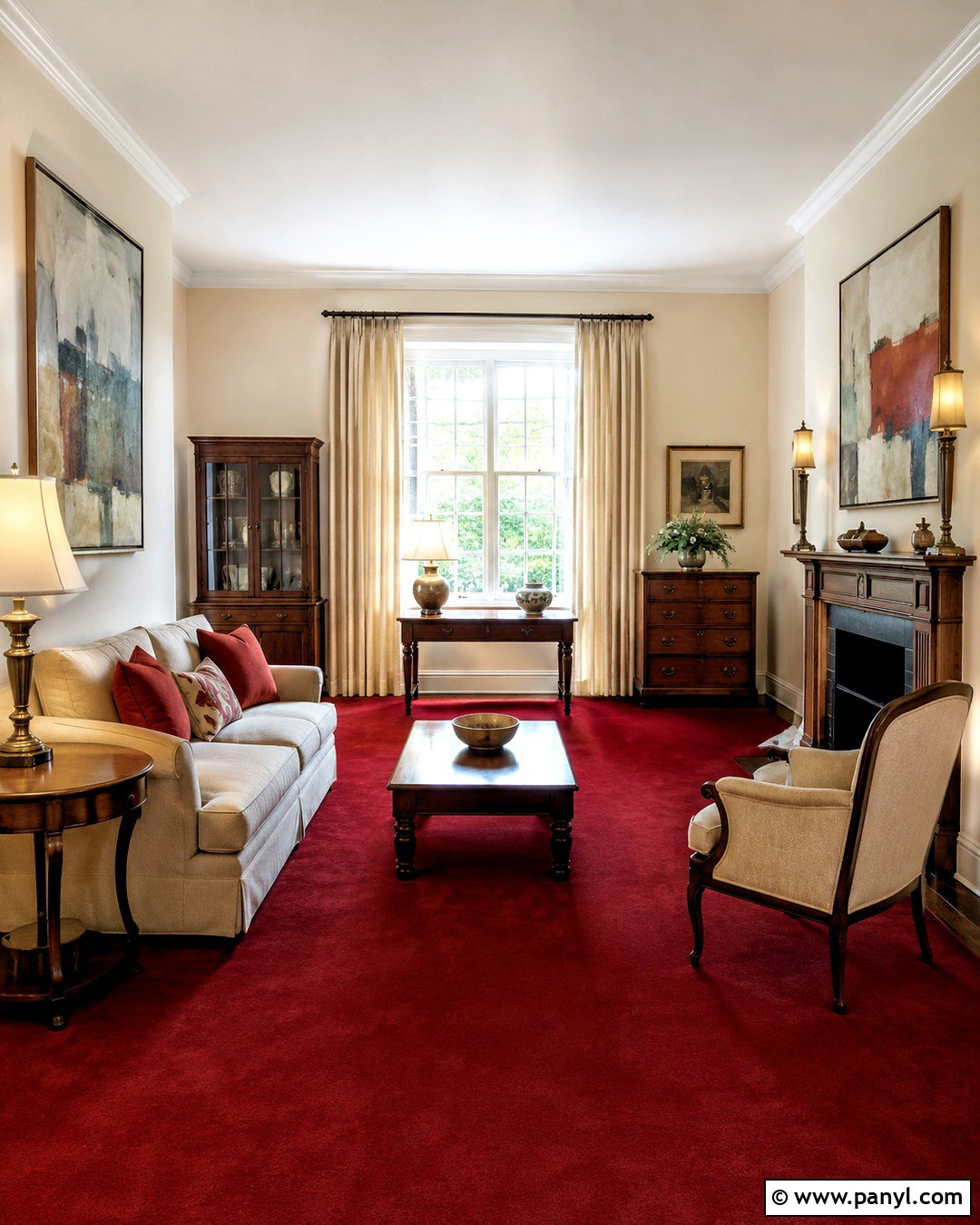 Cream Walls With Red Carpet - 20 What Color Walls Go With Red Carpet Ideas