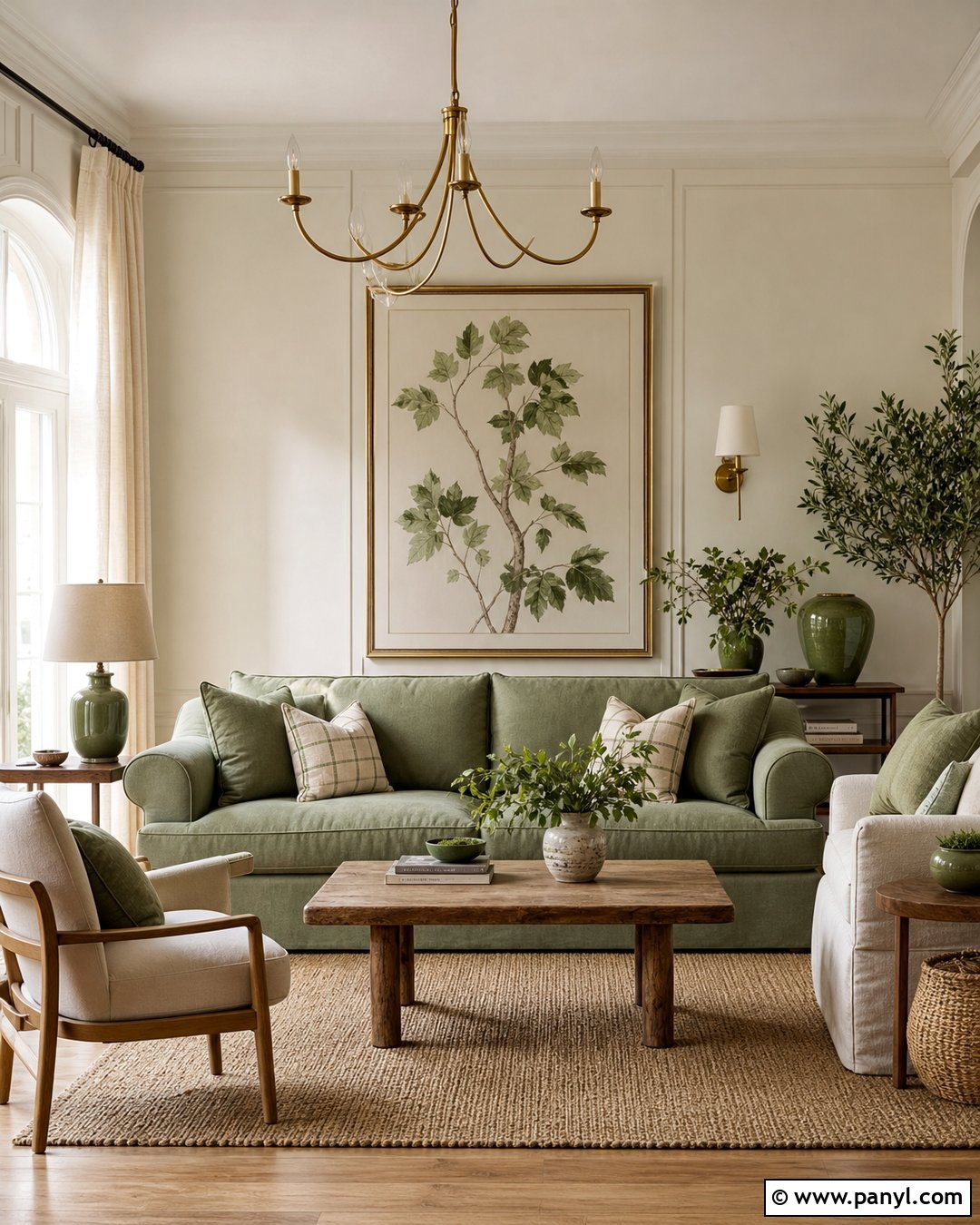 Cream Walls With Sage Green - 30 Cream Color Walls