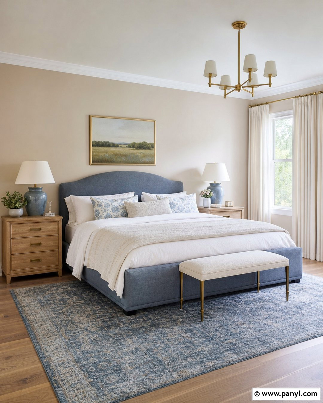 Cream Walls With Soft Blue - 30 Cream Color Walls