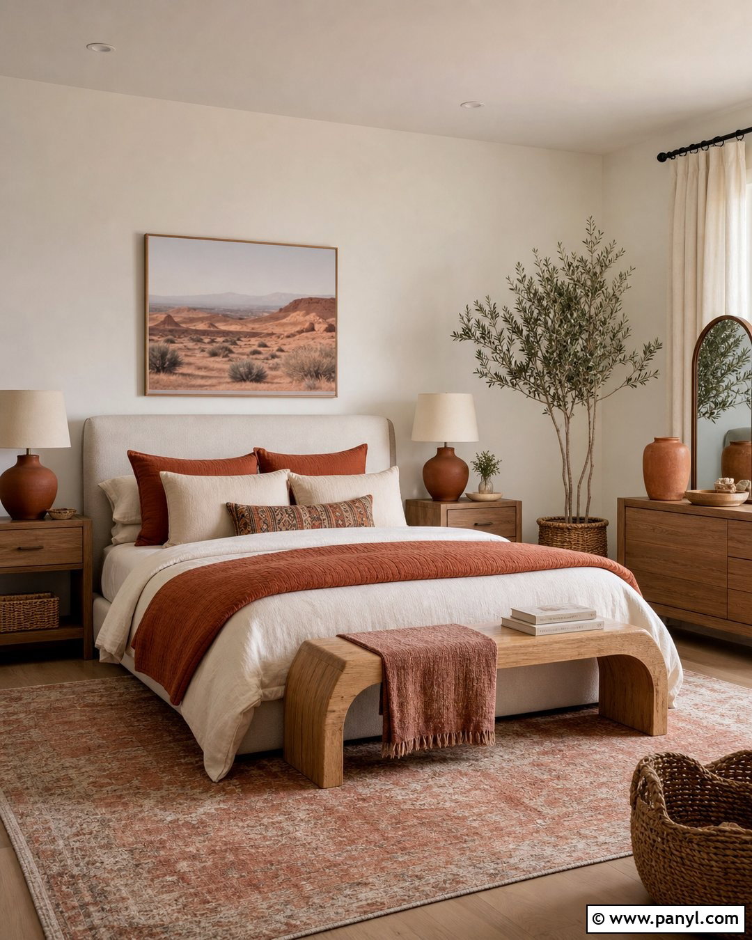 Cream Walls With Terracotta Decor - 35 Creme Walls