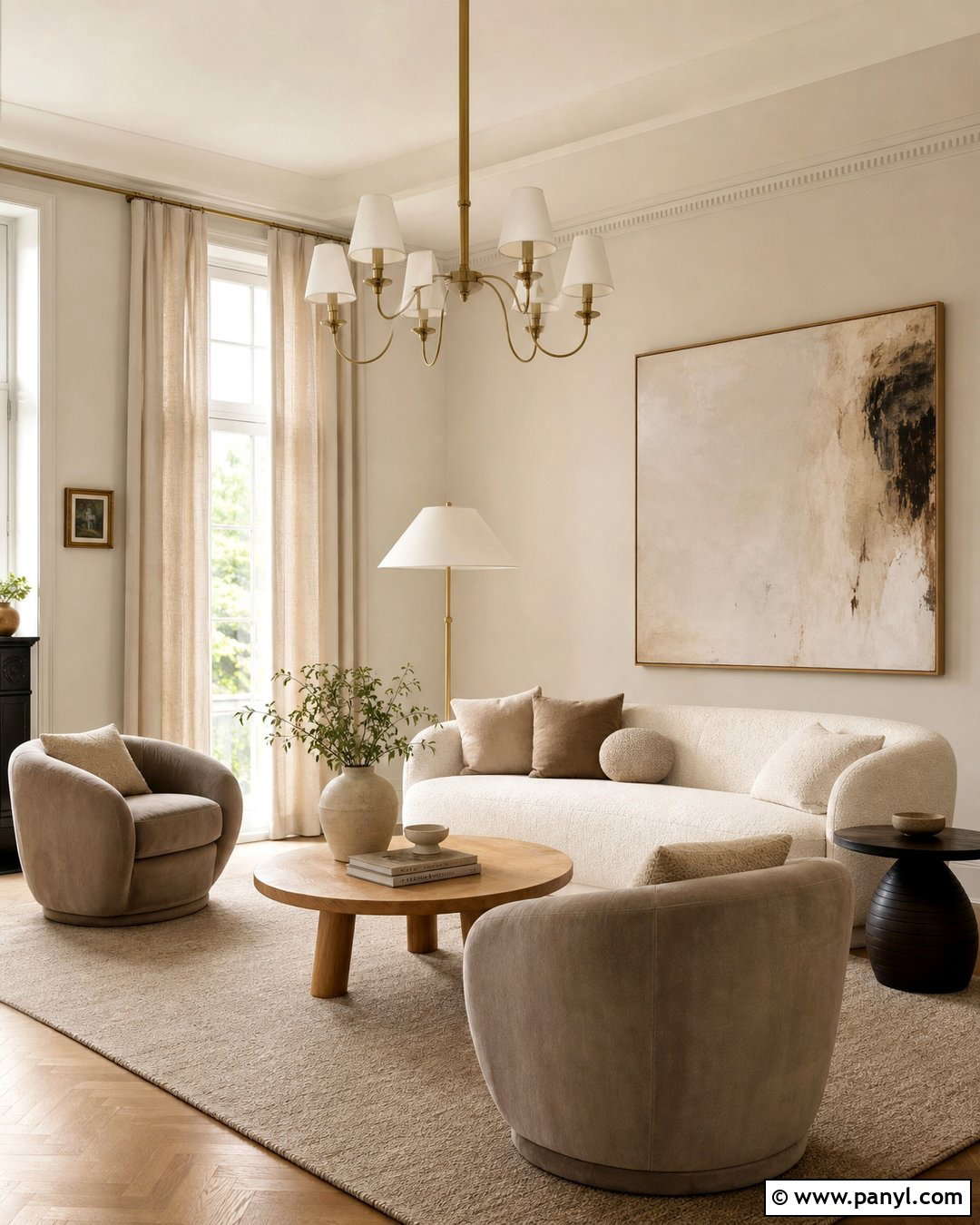 Cream Walls With Tonal Neutral Decor - 25 Creamy Walls