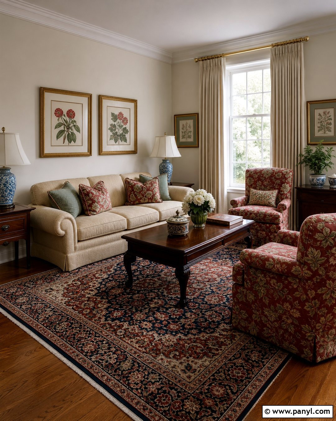 Cream Walls With Traditional Furniture - 35 Creme Walls