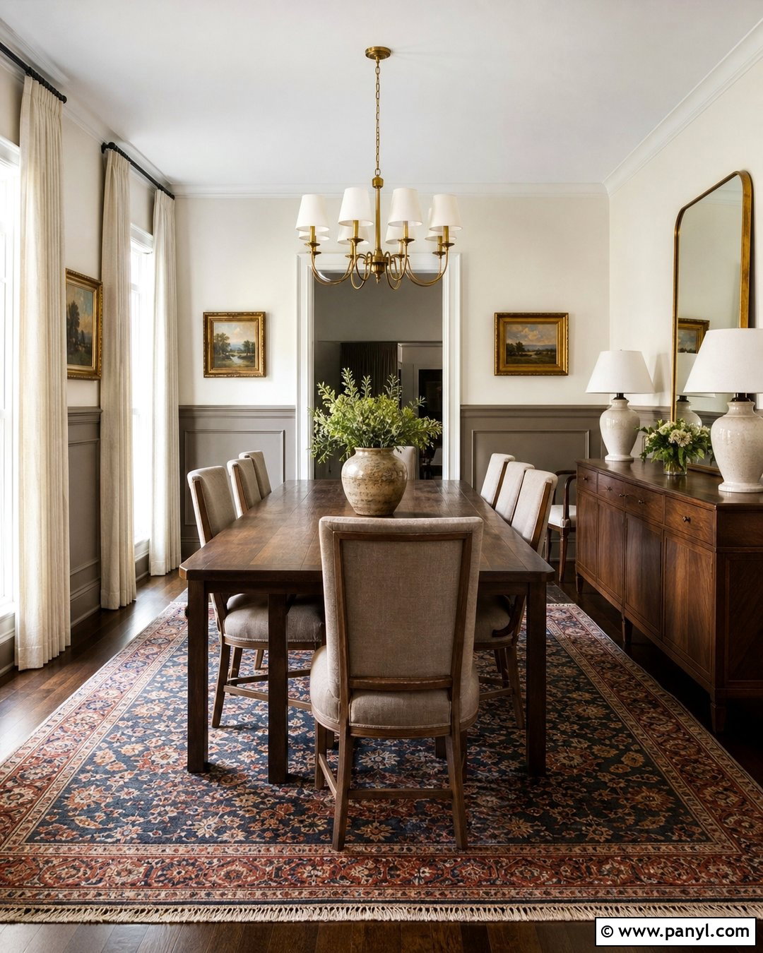 Cream Walls With Wainscoting - 35 Creme Walls