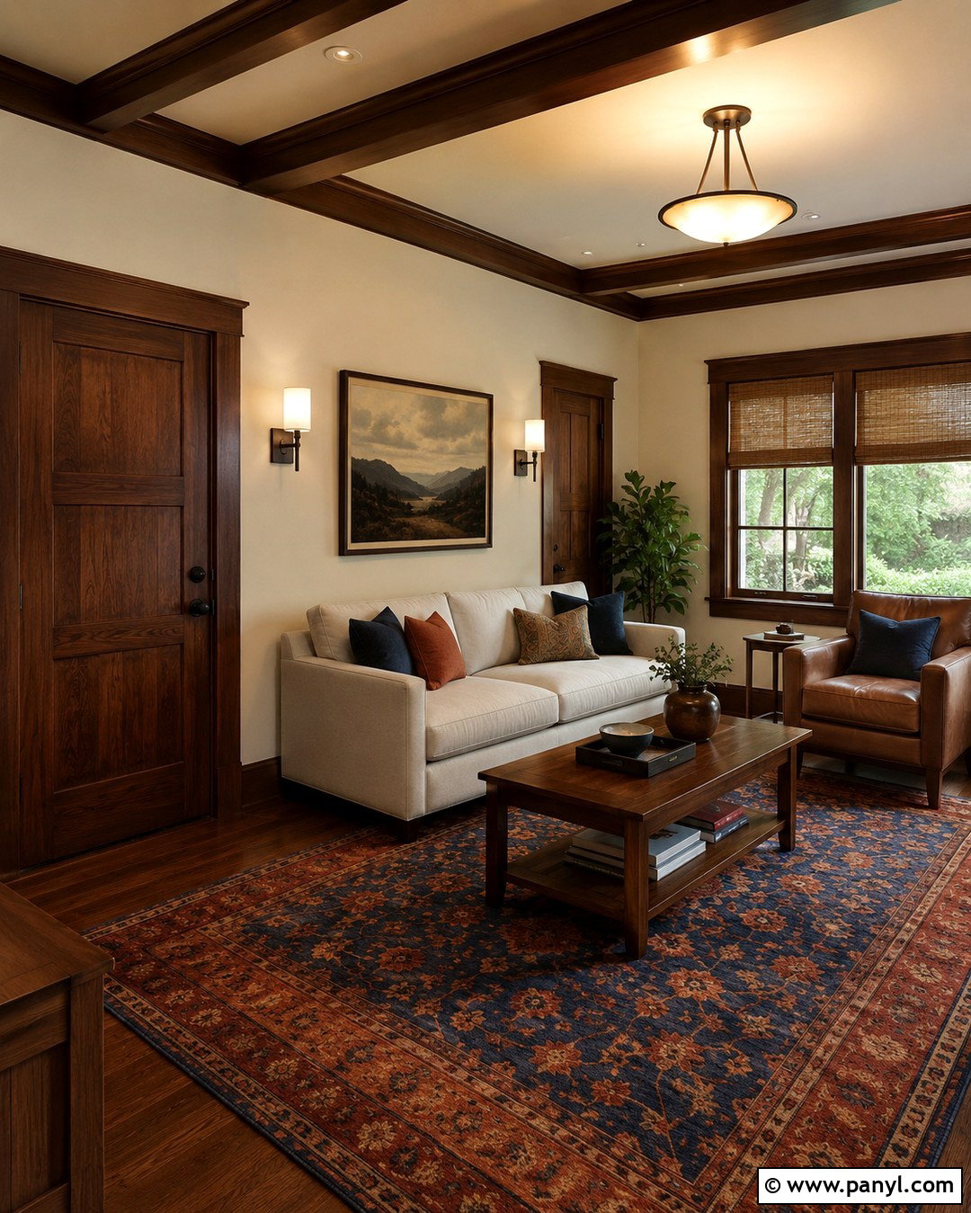 Cream Walls With Walnut Baseboards - 20 Wall And Baseboard Color Combinations